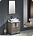Fresca Torino 24" Gray Oak Modern Bathroom Vanity Vessel Sink with Faucet and Linen Side Cabinet Option
