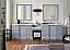 James Martin De Soto Collection 118" Double Vanity Set with Makeup Table, 3 CM Optional Top and Color Option