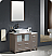 Fresca Torino 42" Gray Oak Modern Bathroom Vanity Vessel Sink with Faucet and Linen Side Cabinet Option