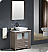 Fresca Torino 30" Gray Oak Modern Bathroom Vanity Vessel Sink with Faucet and Linen Side Cabinet Option