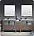Fresca Torino 84" Gray Oak Modern Double Sink Bathroom Vanity with Faucet and Linen Side Cabinet Option