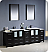 Fresca Torino 84" Modern Double Sink Bathroom Vanity with Color, Faucet and Linen Side Cabinet Option