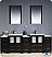 Fresca Torino 84" Modern Double Sink Bathroom Vanity with Color, Faucet and Linen Side Cabinet Option
