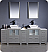 Fresca Torino 84" Modern Double Sink Bathroom Vanity Vessel Sinks with Color, Faucet and Linen Side Cabinet Option