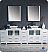 Fresca Torino 96" Modern Double Sink Bathroom Vanity Vessel Sinks with Color, Faucet and Linen Side Cabinet Option