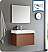 Fresca Mezzo 30" Teak Wall Hung Modern Bathroom Vanity with Faucet, Medicine Cabinet and Linen Side Cabinet Option