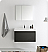 Fresca Mezzo 36" Black Wall Hung Modern Bathroom Vanity with Faucet, Medicine Cabinet and Linen Side Cabinet Option