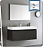 Fresca Mezzo 48" Black Wall Hung Modern Bathroom Vanity with Faucet, Medicine Cabinet and Linen Side Cabinet Option