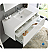 Fresca Mezzo 48" White Wall Hung Modern Bathroom Vanity with Faucet, Medicine Cabinet and Linen Side Cabinet Option