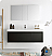 Fresca Mezzo 60" Black Wall Hung Single Sink Modern Bathroom Vanity with Faucet, Medicine Cabinet and Linen Side Cabinet Option