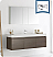 Fresca Mezzo 60" Gray Oak Wall Hung Single Sink Modern Bathroom Vanity with Faucet, Medicine Cabinet and Linen Side Cabinet Option