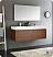 Fresca Mezzo 60" Teak Wall Hung Double Sink Modern Bathroom Vanity with Faucet, Medicine Cabinet and Linen Side Cabinet Option