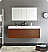 Fresca Mezzo 60" Teak Wall Hung Double Sink Modern Bathroom Vanity with Faucet, Medicine Cabinet and Linen Side Cabinet Option