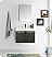 Fresca Vista 30" Black Wall Hung Modern Bathroom Vanity with Faucet, Medicine Cabinet and Linen Side Cabinet