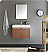 Fresca Vista 30" Teak Wall Hung Modern Bathroom Vanity with Faucet, Medicine Cabinet and Linen Side Cabinet Option