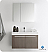 Fresca Vista 36" Gray Oak Modern Bathroom Vanity with Faucet, Medicine Cabinet and Linen Side Cabinet Option