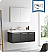 Fresca Vista 48" Black Wall Hung Modern Bathroom Vanity with Faucet, Medicine Cabinet and Linen Side Cabinet Option