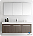 Fresca Vista 60" Gray Oak Wall Hung Modern Bathroom Vanity with Faucet, Medicine Cabinet and Linen Side Cabinet Option