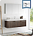Fresca Vista 60" Walnut Wall Hung Modern Bathroom Vanity with Faucet, Medicine Cabinet and Linen Side Cabinet Option