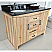 The Bella Collection 48 inches in Single Sink Wood Vanity Solid Fir Natural With Counter Top Option