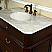 The Bella Collection 38" in Single Sink Vanity Wood Chestnut White Marble Counter Top