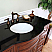 The Bella Collection 48 inch Single Bathroom Vanity Wood Light Cabinet Black Granite Counter Top