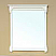 Solid Wood Frame Mirror Cream White