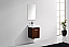 Modern Lux 16" Walnut Wall Mount Modern Bathroom Vanity