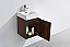 Modern Lux 16" Walnut Wall Mount Modern Bathroom Vanity