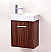 Modern Lux 18" Walnut Wall Mount Modern Bathroom Vanity