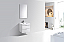 Modern Lux 24" High Gloss White Wall Mount Modern Bathroom Vanity