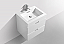 Modern Lux 24" High Gloss White Wall Mount Modern Bathroom Vanity