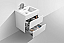 Modern Lux 24" High Gloss White Wall Mount Modern Bathroom Vanity