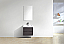 Modern Lux 24" High Gloss Gray Oak Wall Mount Modern Bathroom Vanity