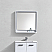 Modern Lux 30" Framed Mirror With Shelve - Gloss White Finish