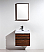 Modern Lux 24" Walnut Wall Mount Modern Bathroom Vanity