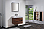 Modern Lux 30" Walnut Wall Mount Modern Bathroom Vanity
