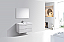 Modern Lux 40" High Gloss White Wall Mount Modern Bathroom Vanity