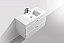 Modern Lux 40" High Gloss White Wall Mount Modern Bathroom Vanity
