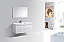 Modern Lux 48" High Gloss White Wall Mount Modern Bathroom Vanity