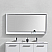 Modern Lux 60" Framed Mirror With Shelve - Gloss White Finish
