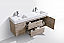 Modern Lux 60" Double Sink Nature Wood Wall Mount Modern Bathroom Vanity