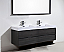 Modern Lux 80" Double Sink Gray Oak Wall Mount Modern Bathroom Vanity