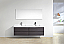 Modern Lux 80" Double Sink High Gloss Gray Oak Wall Mount Modern Bathroom Vanity