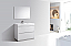 Modern Lux 40" High Gloss White Free Standing Modern Bathroom Vanity