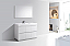 Modern Lux 48" High Gloss White Free Standing Modern Bathroom Vanity