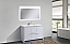 Modern Lux 48" High Gloss White Modern Bathroom Vanity with White Quartz Counter-Top