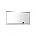 Modern Lux 60" Framed Mirror With Shelve - Gloss White Finish	
