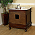 The Bellatera Collection 34.6" Single Sink Vanity Wood Walnut Carrara White Marble