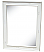 32" White Beveled Mirror